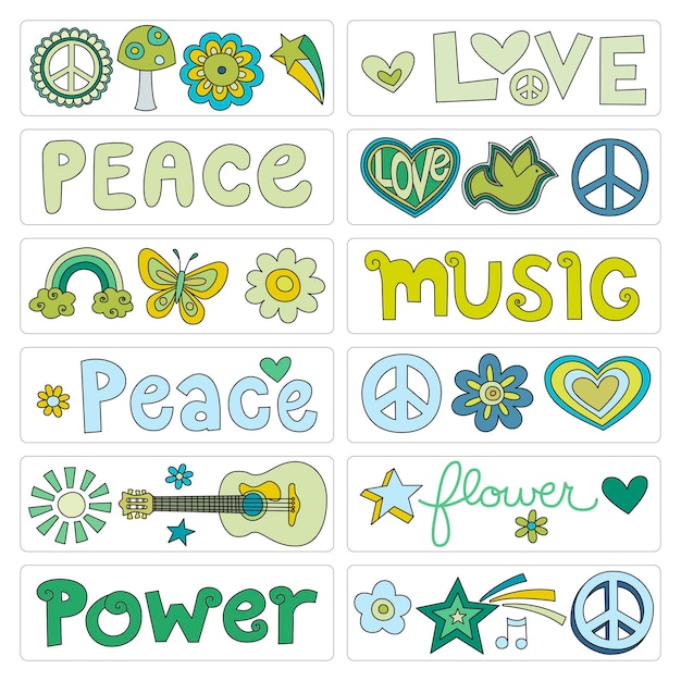 Peace and love set