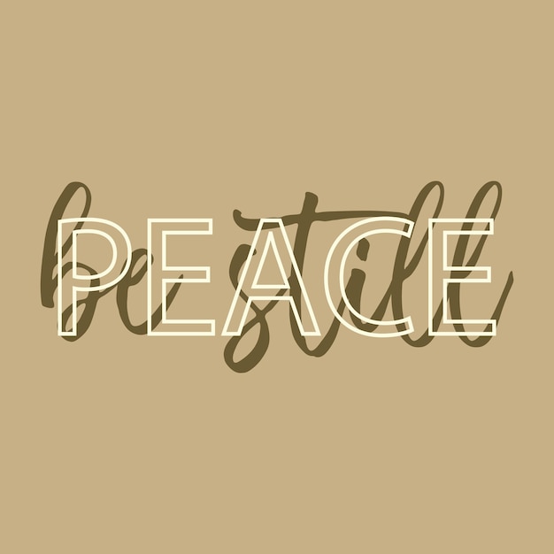 Vector peace sign be still poster christian social media post vector illustration