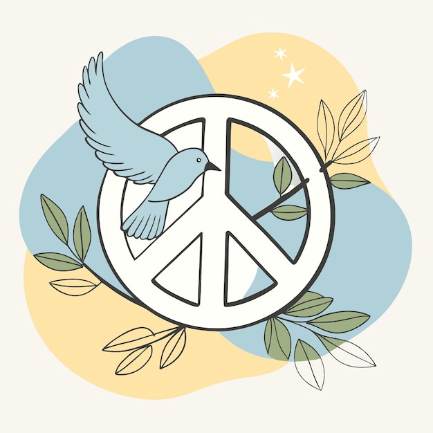 a peace symbol with a peace symbol and a peace symbol