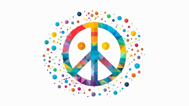 Vector a peace symbol with the word peace on it