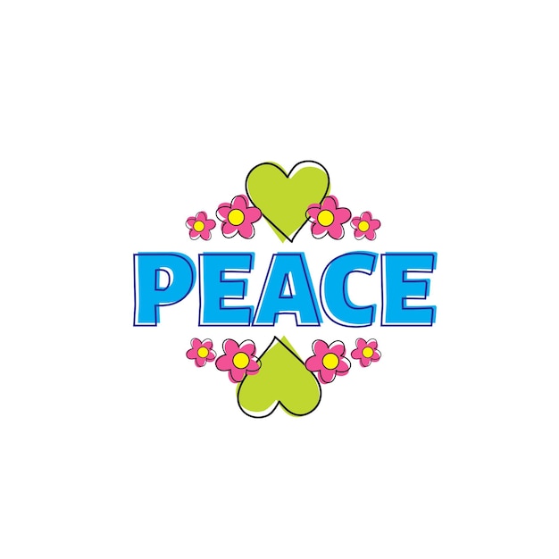 peace text vector