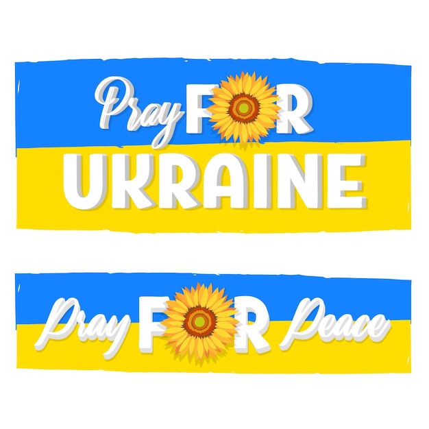 Peace for Ukraine sign with dove icon Support for Ukrainian peace symbol