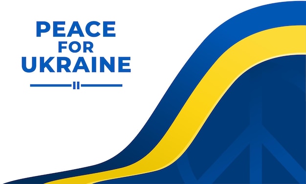 Peace for ukraine with ukraine flag support ukraine vector design