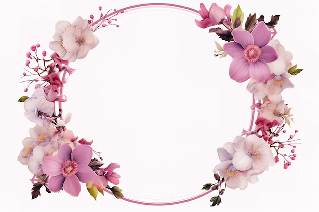 Peach blossoms frame pink spring