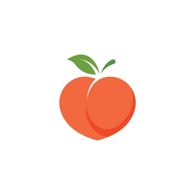 Peach fruit icon vector illustrtion design template