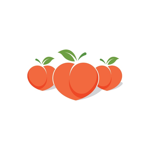 Peach fruit icon vector illustrtion design template