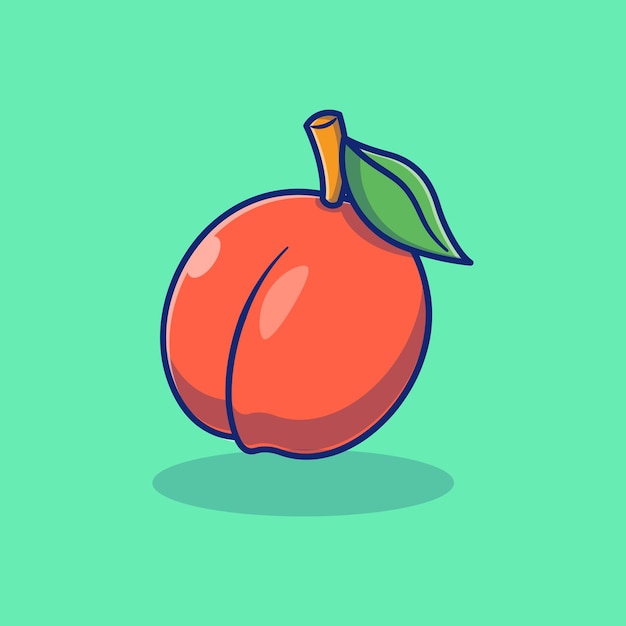 Peach fruit vector illustration design