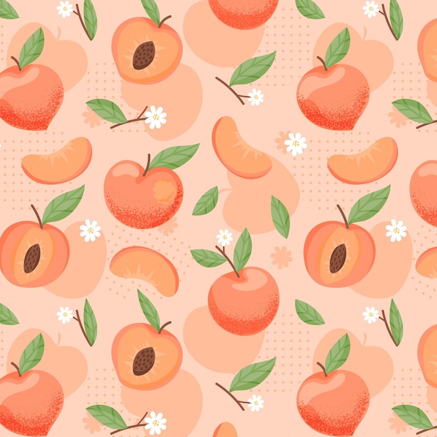 Vector peach pattern design