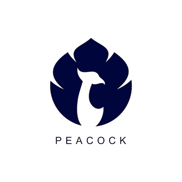 Peacock design element vector with modern creative concept idea