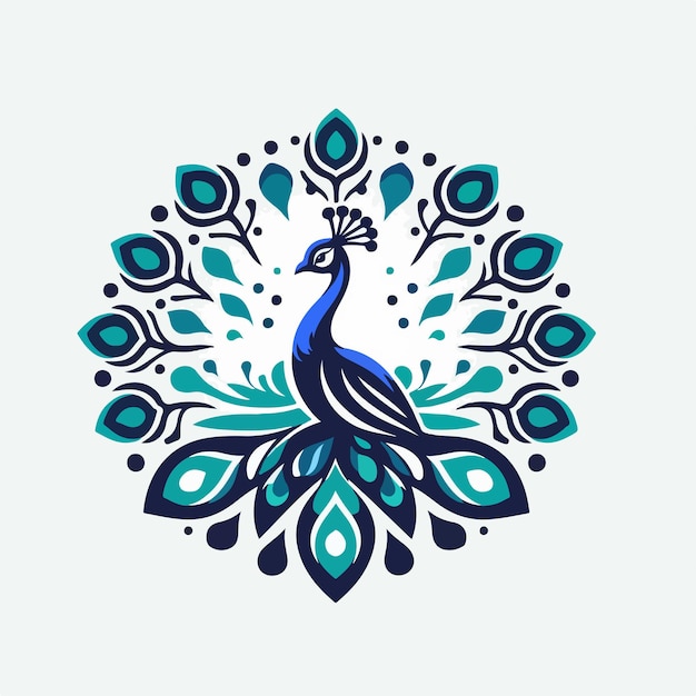 peacock logo illustration