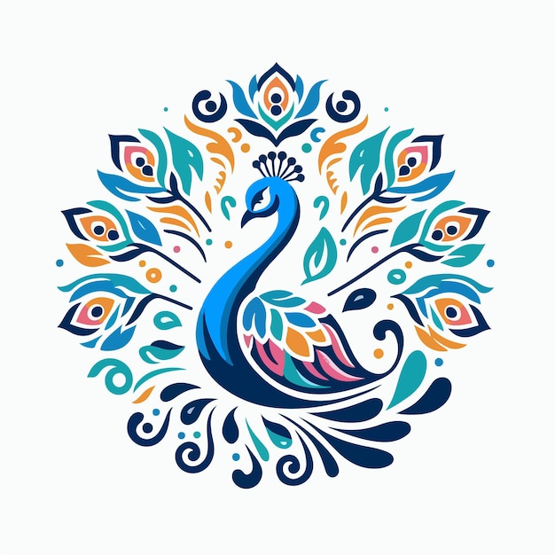 peacock logo illustration