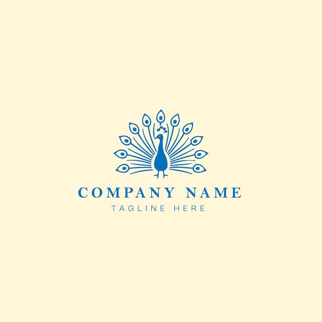 Vector peacock logo template vector icon illustration design luxury bird logo