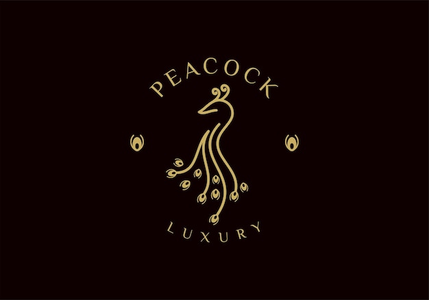 PEACOCK LUXURY VINTAGE LOGO DESIGN