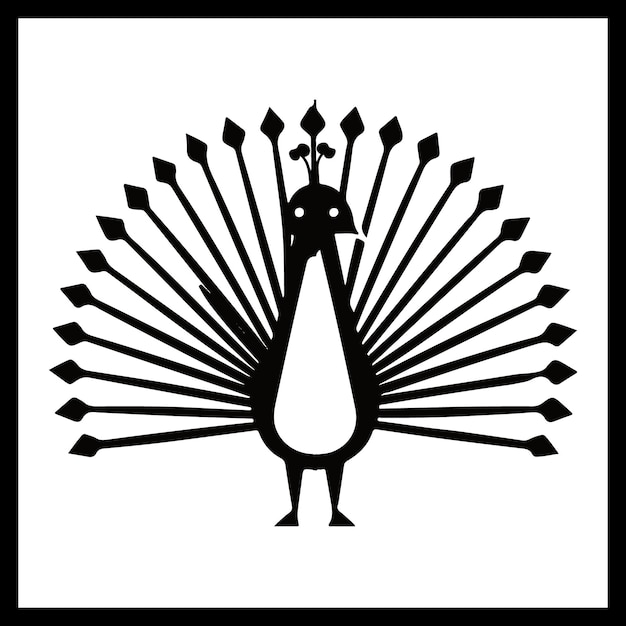 Peacock silhouette image