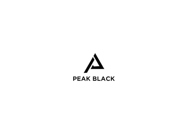 peak black logo design vector illustration