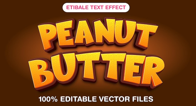 Peanut butter editable text effect template premium style