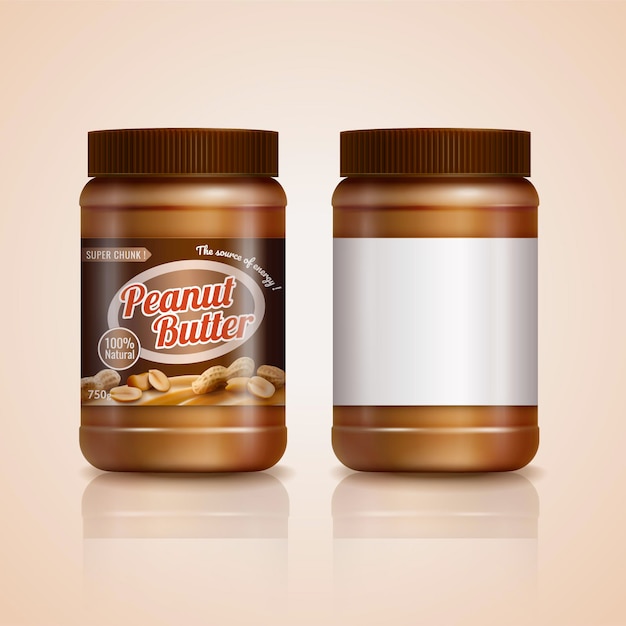 Peanut butter jar in 3d 