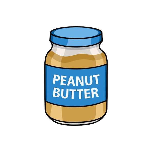 Vector peanut butter jar vector illustration