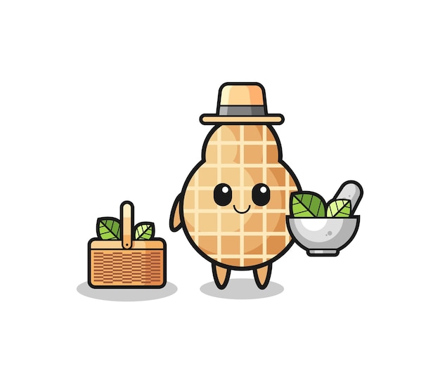 Peanut herbalist cute cartoon