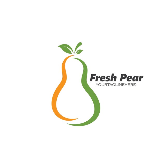 Pear fruit vector illustration design template