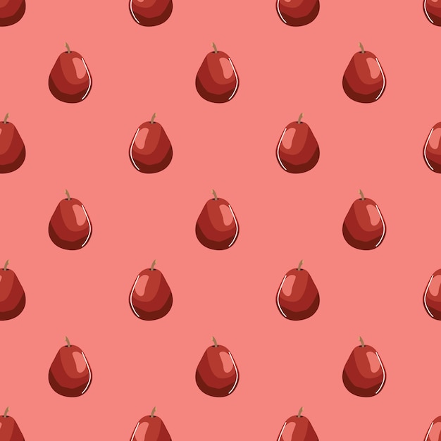 Pear Fruits seamless vector pattern background