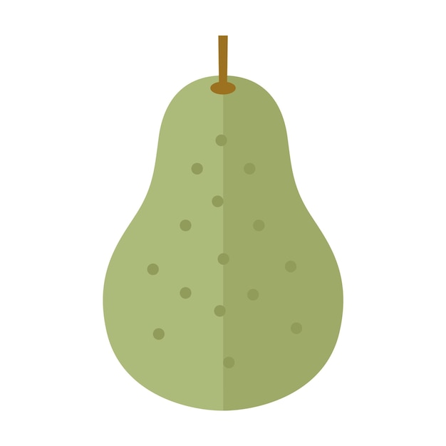 Pear icon in flat color style