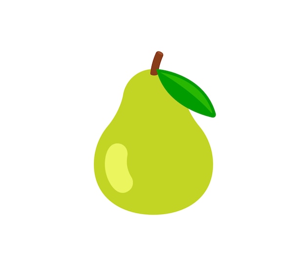 Pear Vector Isolated Emoticon. Pear Icon