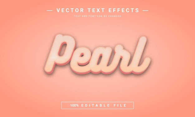 pearl coral editable 3d text effect