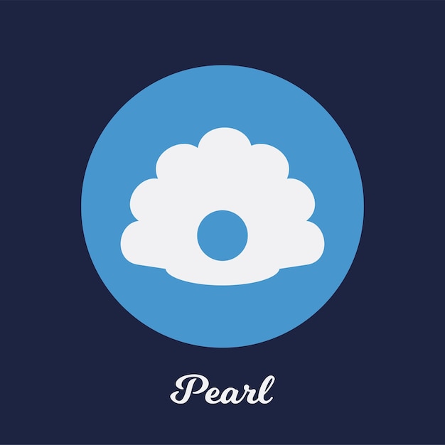 Pearl flat icon design, logo symbol element