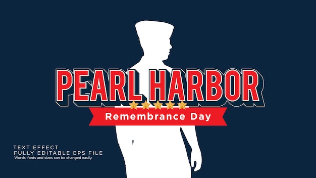 Pearl Harbor Remembrance Day Text Effect Font Type