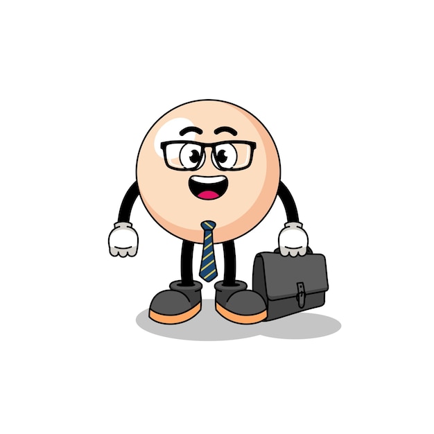 Pearl mascot as a businessman