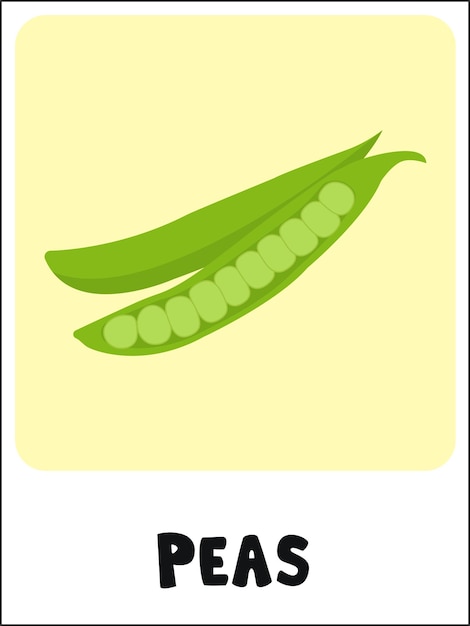 Peas flashcard