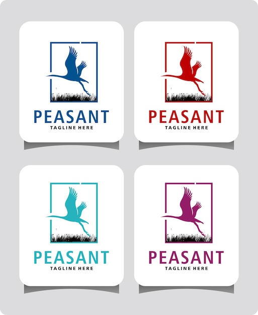 peasant logo design template