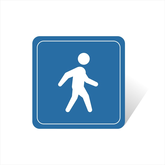 pedestrian area sign vector