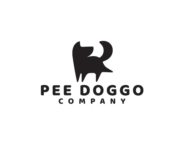 pee puppy baby dog logo concept Vector illustration