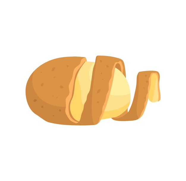 Peeled potatoes concept