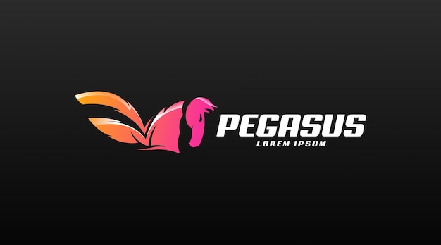 Pegasus Logo Concept Vector. Animal Logo Template Vector