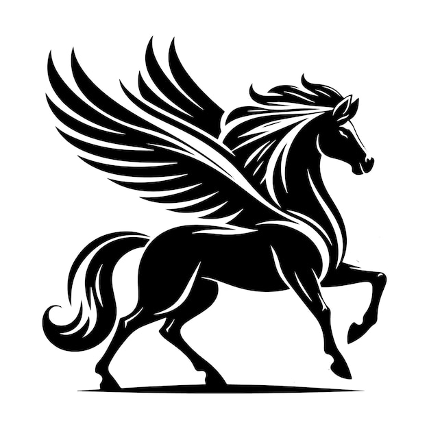 Pegasus Silhouette Vector Illustration