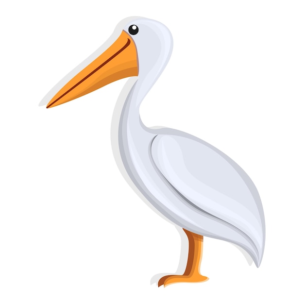 Pelican icon Cartoon of pelican vector icon for web design isolated