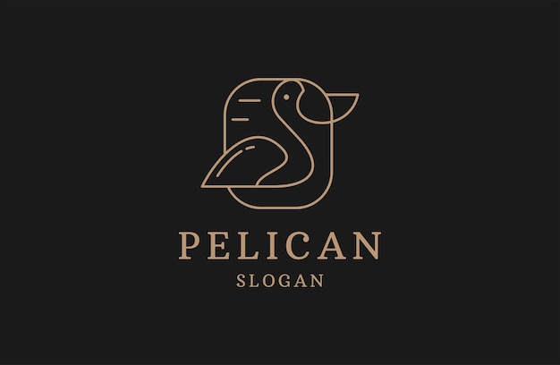 Pelican logo template vector illustration design