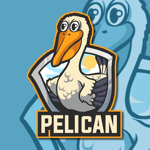 pelican mascot logo