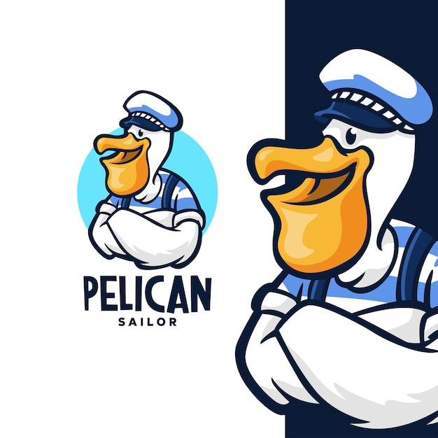 Pelican Sailor Logo Design