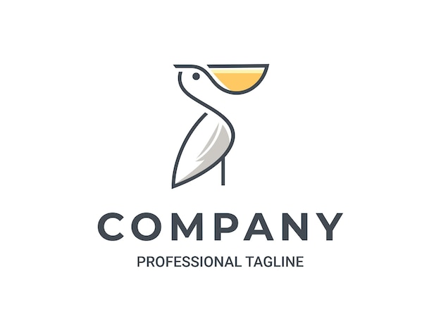 Pelican simple premium logo template