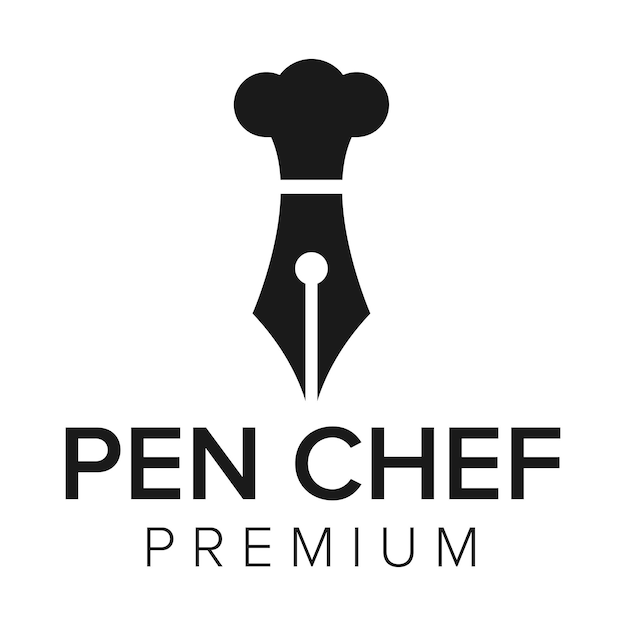 pen chef logo icon vector template