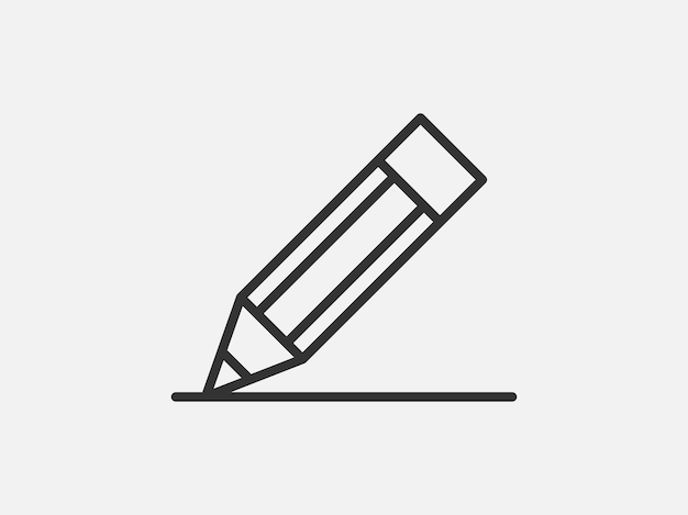 Pen icon on white background. Line style vector illustration.