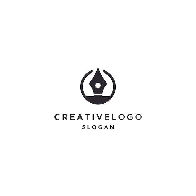 Pen logo icon design template vector illustration