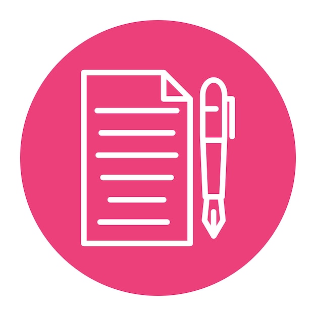 Pen And Paper icon vector image Can be used for Literature