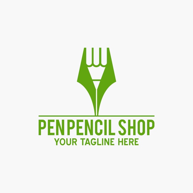 Pen pencil shop logo