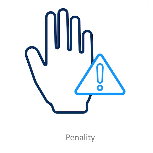 Vector penality and warning icon concept