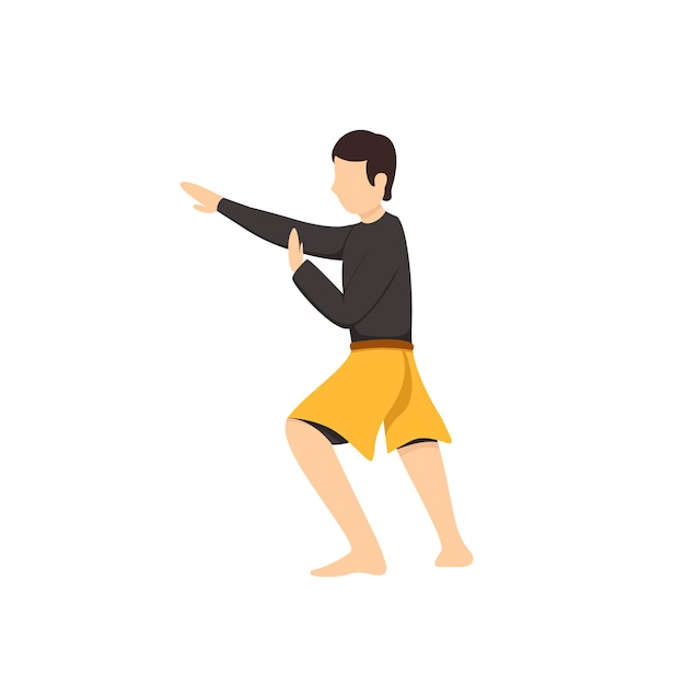 Pencak Silat Indonesian Martial Arts Illustration